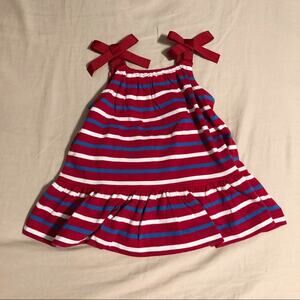 NWOT Hanna Andersson 3-6 Month Red and Blue Striped Dress and Bloomer Set